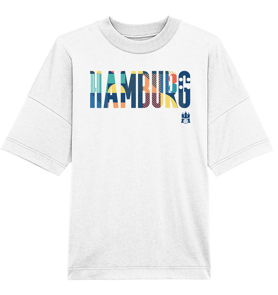 Oversize Shirt - Hamburg Schriftzug bunt